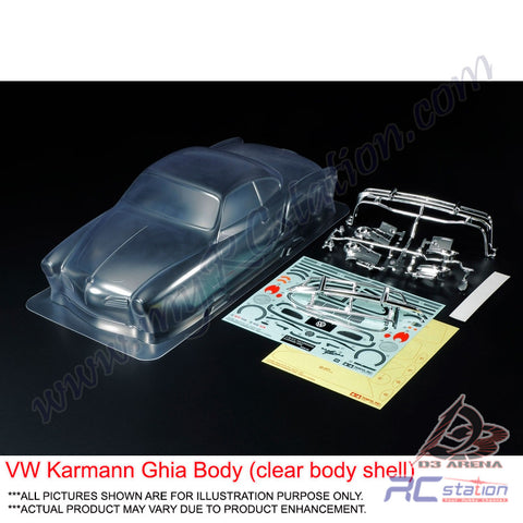 Tamiya Body Shell #51635 - Tamiya RC BODY SET VW KARMANN GHIA [51635]