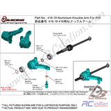 3Racing #416-18/LB - Aluminium Knuckle Arm For 416 #416-18/LB