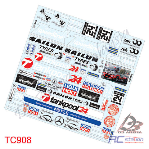 Team C Sticker TC908 1/8 Truck Sticker