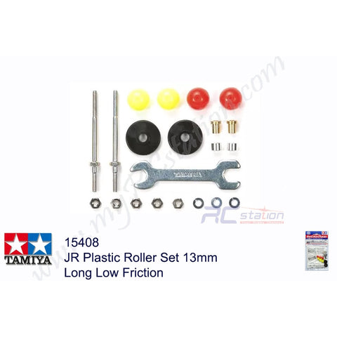 Tamiya #15408 - JR Plastic Roller Set 13mm- Long Low Friction[15408]