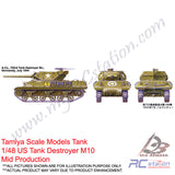 Tamiya Scale Models Tank #32519 - 1/48 US Tank Destroyer M10 Mid Production [32519]