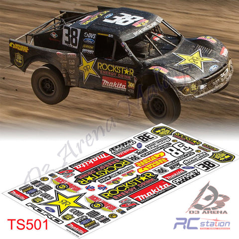 TeamC Racing TS501 Rockstar SC Sticker, 20x40cm