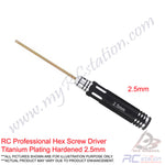 RC Professional Hex Screw Driver Titanium Plating Hardened 1.5 2.0 2.5 3.0mm for RC Cars, Trucks, Boats & Helis