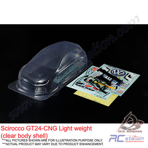 Tamiya Body Shell #47357 - Tamiya RC BODY SET VW SCIROCCO Gt24-Cng Lightweight [47357]