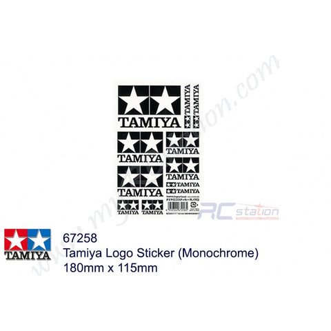 Tamiya Sticker #67258 - Tamiya Logo Sticker (Monochrome) 180mm x 115mm[67258]
