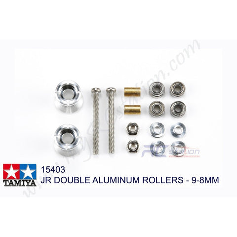 Tamiya #15403 - JR Double Aluminum Rollers - 9-8mm [15403]