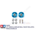 Tamiya #94859 - JR 13mm Aluminum Ball Race Rollers - Ringless/Blue [94859]