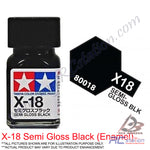 Tamiya Enamel X-18 Semi-Gloss Black #80018