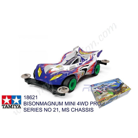 Tamiya #18621 - BISONMAGNUM MINI 4WD PRO SERIES NO 21, MS Chassis [18621]
