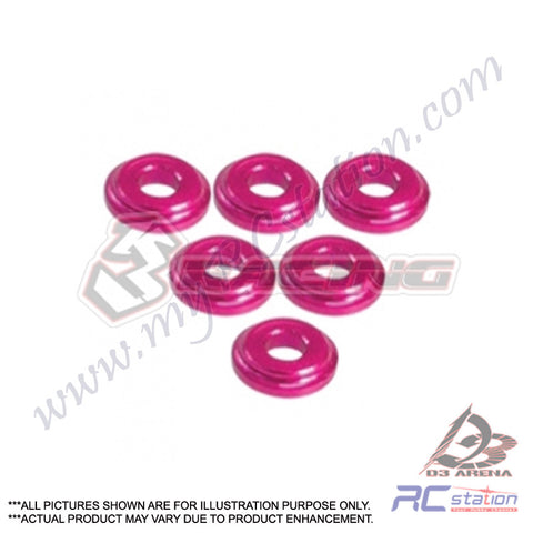 3Racing #3RAC-WFS820/PK - Shock Tower Shim (6pcs) - Pink #3RAC-WFS820/PK