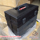HJH Tamiya Carry Case, Tamiya PitBox, Black, Blue Red Yellow