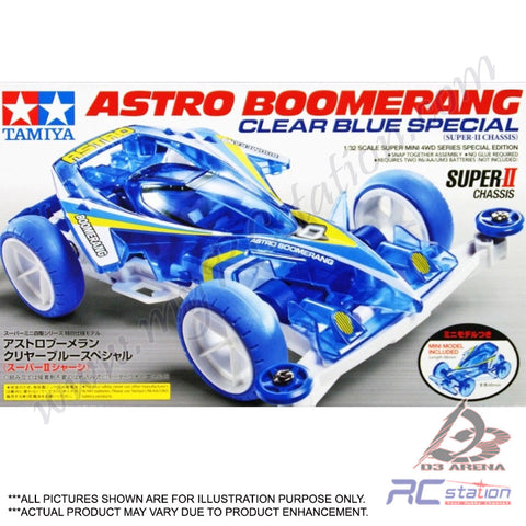 Tamiya #95279 - Mini 4WD Astro-Boomerang Clear Blue Special (Super-II Chassis) [95279]