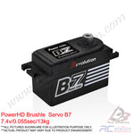 POWER HD B7 13kg 0.055second Brushless SSR Programmable Low Profile Servo 7.4V/0.055/13kg High Voltage High Speed High Torque Servo