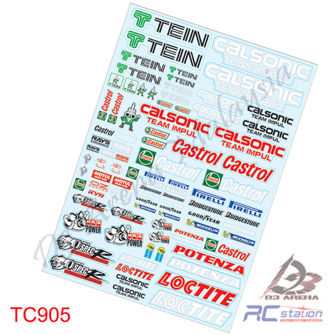 Team C Sticker TC905 1/10 Calsonis Sticker, A4