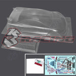 3Racing 1/10 Body Shell Ultra Light weight Touring Clear Body Ver.4 w/ Hard Rear Wing #BDY-TO14/V4
