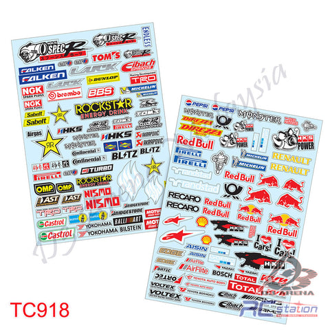 Team C Sticker TC918 1/10A4 Sticker