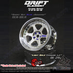 DS Racing #DE-215 - Drift Element Wheel Rim Series II - Adjustable Offset (2) / Light Gold Face Chrome Lip