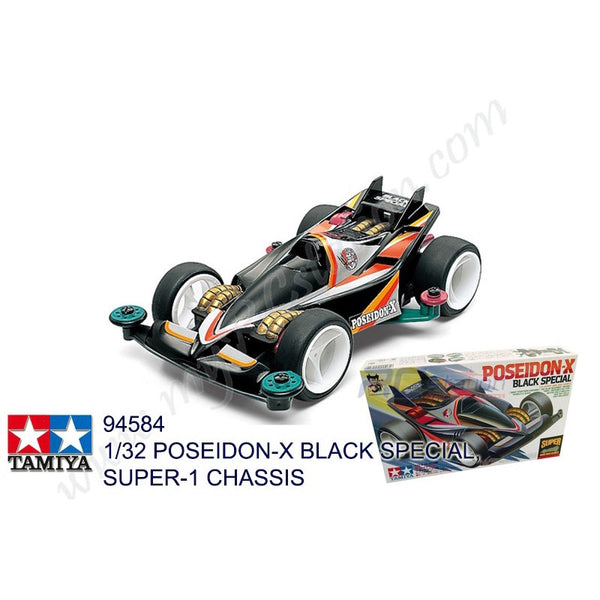 Tamiya #94584 - POSEIDON-X BLACK SPECIAL, SUPER-1 CHASSIS