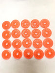 Mini4wd 21mm V-Design DuPont Roller Fluorescent orange , 20pcs