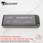 SUNPADOW ERC LiPo Battery 6300mAh 7.4v 100C 46.62Wh Hard Case