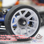 Yeah Racing #WL-0159WH - Yeah Racing Plastic Narrow Rim Set (Offset 0+1 +2 +3) White For 1/28 RWD Mini-Z