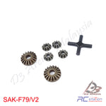 3RACING SAK-F79/V2 METAL DIFFERENTIAL GEAR SET (10T&18T)