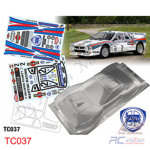 TeamC Racing 1/10 Clear Body Shell TC037 Lancia 037 Rally (Width 190mm, WheelBase 258mm)