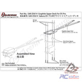 3RACING SAK-D5614 - GRAPHITE UPPER DECK FOR D5 PRO