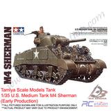 Tamiya Scale Models Tank #35190 - 1/35 U.S. Medium Tank M4 Sherman (Early Production) [35190]