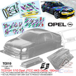 Team C Racing Clear Body Shell TC010 1/10 Opel JTCC (Width 190mm, WheelBase 258mm)