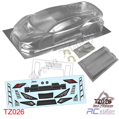 TeamC Racing Clear Body Shell TZ026 Mini-Z Huracan (WheelBase 98mm)