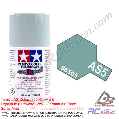 Tamiya AS Color #86505 - AS-5 Light blue (Luftwaffe) WWII German Air Force Spray Matt