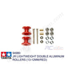 Tamiya #94980 - JR Lightweight Double Aluminum Rollers (13-12mm/Red) [94980]