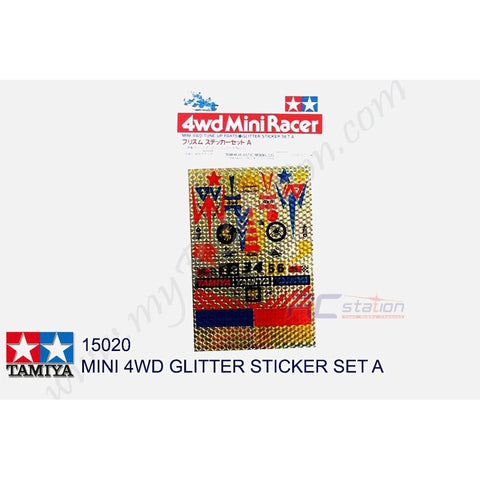 Tamiya #15020 - MINI 4WD GLITTER STICKER SET A [15020]
