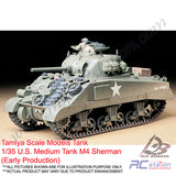 Tamiya Scale Models Tank #35190 - 1/35 U.S. Medium Tank M4 Sherman (Early Production) [35190]