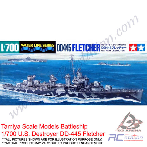 Tamiya Scale Models Battleship #31902 - 1/700 U.S. Destroyer DD-445 Fletcher [31902]