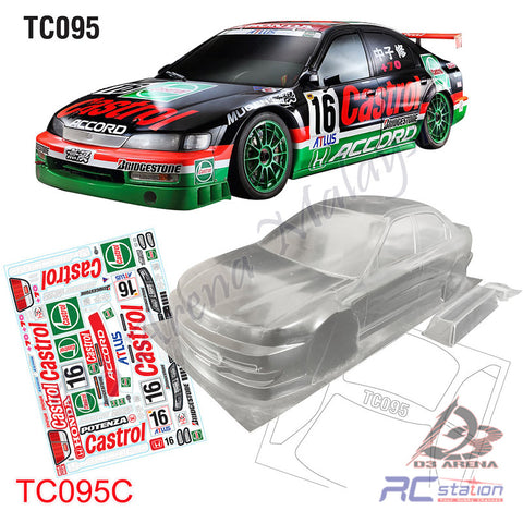 TeamC Racing 1/10 Clear Body Shell TC095 Honda Accord (Width 190mm, WheelBase 258mm)