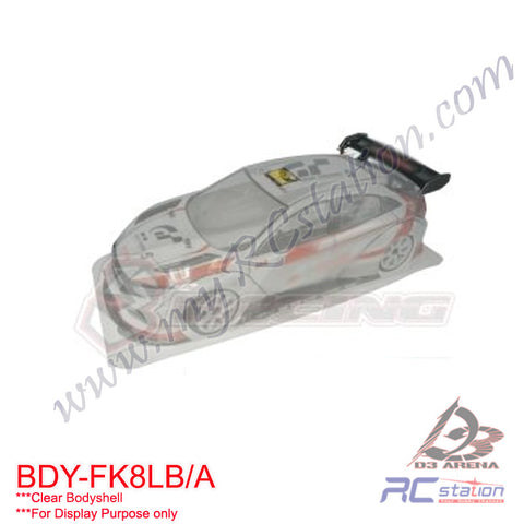 3Racing FK8LB Clear Body Shell For 1/10 RC Touring Car #BDY-FK8LB/A