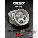 DS Racing Drift Element I Wheel Rim - Adjustable Offset (2pcs) White