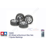 Tamiya #15409 - JR Wheel w/Aluminum Disc Set - 7-Spoke Markings[15409]