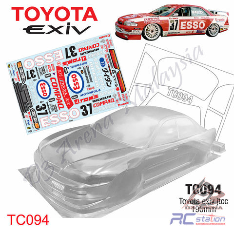 TeamC Racing 1/10 Clear Body Shell TC094 Toyota Exiv JTCC (Width 190mm, WheelBase 258mm)