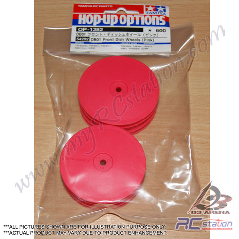 Tamiya #54282 - Tamiya RC DB01 Front Dish Wheels Pink [54282]