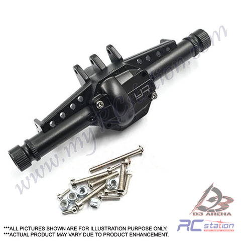 Yeah Racing #AXSC-011BK - Yeah Racing Hard Coated Alloy Front/Rear Axle Housing For AXIAL SCX10 II Black VER.2