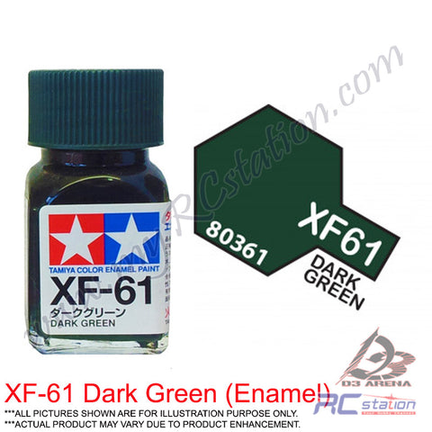 Tamiya Enamel XF-61 Dark Green Paint (Flat)