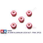 Tamiya #94900 - JR 2mm Aluminum Lock Nut Pink - 5 pcs [94900]