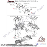 3Racing #SAK-D107 - Front & Rear Bulkhead For Sakura D3 #SAK-D107