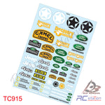 Team C Sticker TC915 1/10 Crawler Sticker, A4