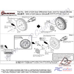 3Racing #SAK-U122E/V2 - Gear Differenial Gasket 0.5MM VER.2