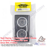 Yeah Racing #WL-0169SV - Yeah Racing 1.9 Aluminum CNC 6 Spoke w/ Graphite Beadlock Rim 2pcs Silver