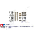 Tamiya #94948 - JR Tapered Double W Alumiun Rollers 13-12mm [94948]